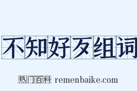不知好歹组词是什么意思的图片